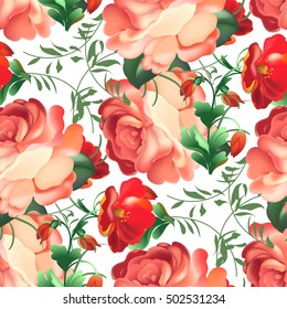 Seamless pattern in russian traditional style.