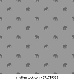 Seamless pattern with a sacred animal elephant gray background gray elephants