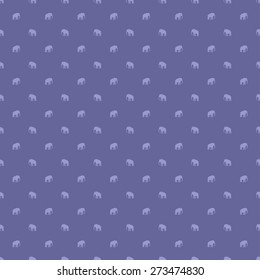 Seamless pattern with a sacred animal elephant gray shades of blue jeans