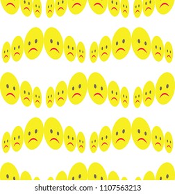 Seamless pattern, sad emoji print design, abstract seamless printing design, next generation thing