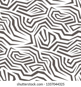 Seamless pattern with safari geometric camo print texture. Abstract modern endless monochrome ornament. Vector background.
