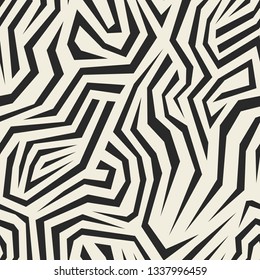 Seamless pattern with safari geometric camo print texture. Abstract modern endless monochrome ornament. Vector background.