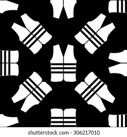 seamless pattern with safety vest