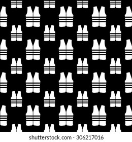 seamless pattern with safety vest