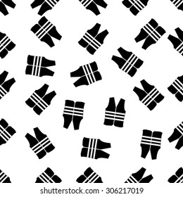 seamless pattern with safety vest