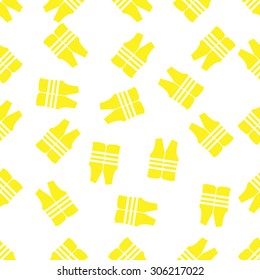 seamless pattern with safety vest