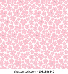 Seamless pattern with sakura blossom. Vector Illustration.