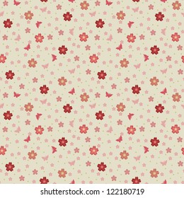 The seamless pattern of sakura blossoms.