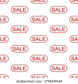 A seamless pattern with sale stickers.