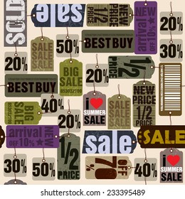  Seamless pattern with pattern with sale tag for design fabric,backgrounds, package, wrapping paper, covers, fashion
