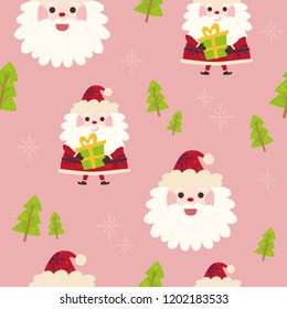 Seamless pattern of Santa claus christmas vector.