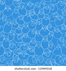 Seamless pattern Santa Klaus