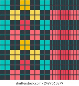 Seamless pattern of Sarung A01 on Toscanian color scheme, showing fun and calm vibes. Sarung is Indonesian traditional garment with a unique textures