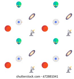 seamless pattern satellite planet art design