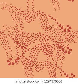 Seamless pattern with savanna animals. Hand drawn sketches. Vector Illustration
