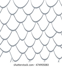 Seamless pattern with scale silver