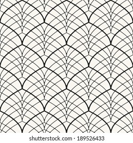 Seamless pattern. Scaled ornament. Geometric stylish background. Vector repeating texture