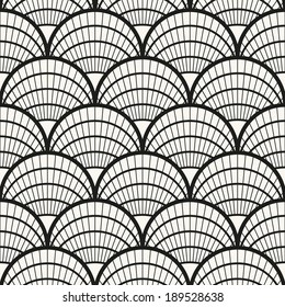 Seamless pattern. Scaled ornament. Geometric stylish background. Vector repeating texture