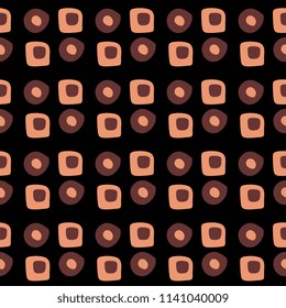 Seamless pattern scandinavian hand drawn circle background.