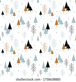 
seamless pattern, in scandinavian style, for decorating children's fabrics, packaging, wallpapers, backgrounds