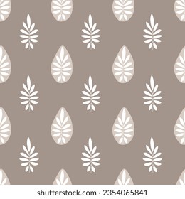 Patrón sin foco en el estilo escandinavo dibujado sobre un fondo blanco. Patrón floral para la impresión en papel pintado, papel envolvente, textil, papel. Ilustración del vector