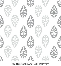 Patrón sin foco en el estilo escandinavo dibujado sobre un fondo blanco. Patrón floral para la impresión en papel pintado, papel envolvente, textil, papel. Ilustración del vector