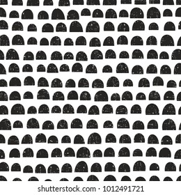 Seamless pattern in scandinavian style. Endless simple illustration with abstract nordic mountains.