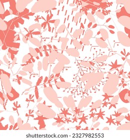 Seamless pattern with scandinavian style flowers pattern. Creative spring floral texture. Great for fabric, textile Vector Illustration, black line 
