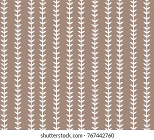 Seamless pattern in scandinavian style. Leaves pattern for print on wallpaper, gift paper, textile, paper. Two-color pattern.