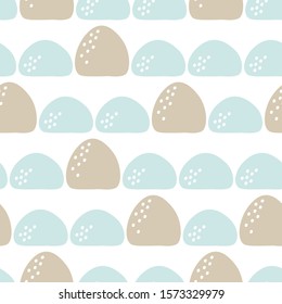 Seamless pattern in Scandinavian style and pastel colors. Vector illustration