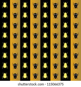 Seamless pattern of the scarab beetle