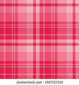 Nahtlose Muster in den Farben Scharlach und Rosa für Plaid, Stoff, Textilien, Kleidung, Tischdecken und andere Dinge. Vektorbild. 