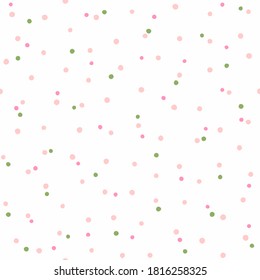 Seamless pattern with scattered small round spots. Simple vector illustration.
