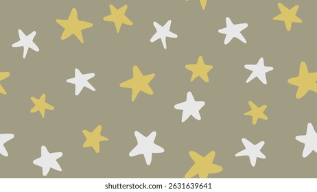 Seamless pattern with scattered stars