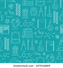 Seamless pattern. School. Back to school Vector illustration