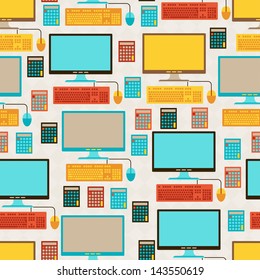 Seamless pattern with school icons.