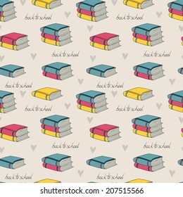 Seamless pattern with school icons. Used for wallpaper, pattern fills, web page background,surface textures.