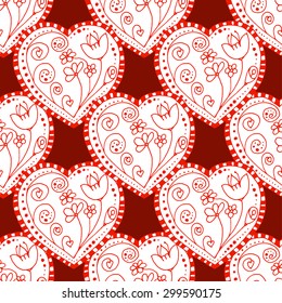 Seamless Pattern School Sketchy Doodle Design- Hand-Drawn Vector Illustration Background
