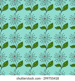 Seamless Pattern School Sketchy Doodle Design- Hand-Drawn Vector Illustration Background