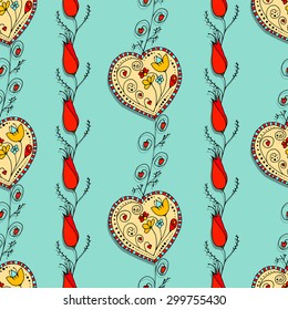 Seamless Pattern School Sketchy Doodle Design- Hand-Drawn Vector Illustration Background