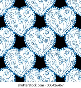 Seamless Pattern School Sketchy Doodle Design- Hand-Drawn Vector Illustration Background