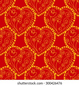 Seamless Pattern School Sketchy Doodle Design- Hand-Drawn Vector Illustration Background