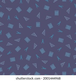 Seamless pattern with school supplies