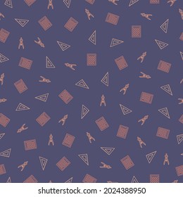 Seamless pattern with school supplies