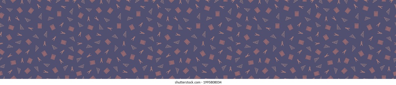 Seamless pattern with school supplies icons