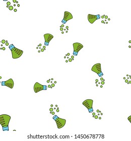 Seamless pattern of school tubes in Doodle style. Vector illustration.