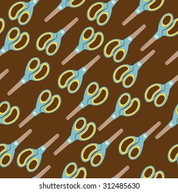 Seamless pattern with scissors