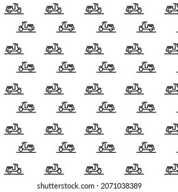 Seamless pattern scooter design template