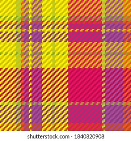 Seamless pattern of scottish tartan plaid. Repeatable background with check fabric texture. Flat vector backdrop of striped textile print.