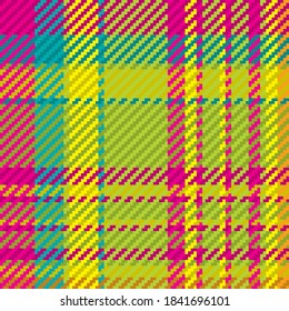 Nahtloses Muster von schottischem Tartan Plaid. Wiederholbarer Hintergrund mit Textur des Textes. Flacher Vektorhintergrund aus gestreiftem Stoffdruck.